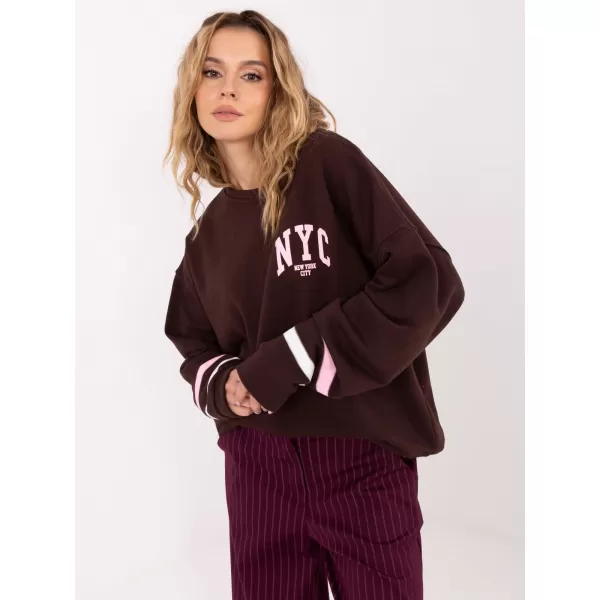  Dámská mikina FACTORY PRICE MJ-BL-H2496.27 DARK BROWN 