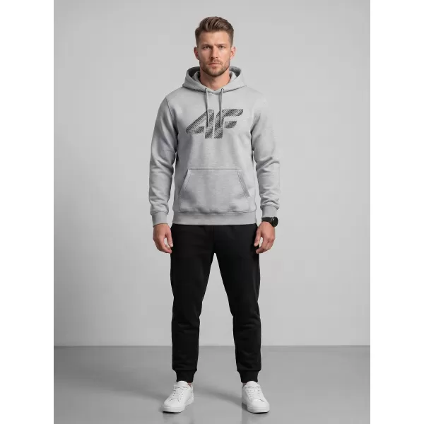  Pánská mikina 4F 4FWMM00TSWSM2548 COLD LIGHT GREY MELANGE 