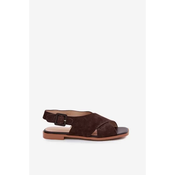  Dámské sandály S.BARSKI JC61-1001 BROWN 