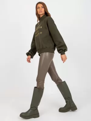 Dámská mikina EX MODA EM-BL-643.39X KHAKI