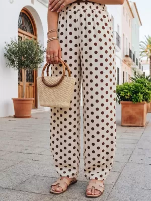 Dámské kalhoty DSTREET BÉŽOVÁ