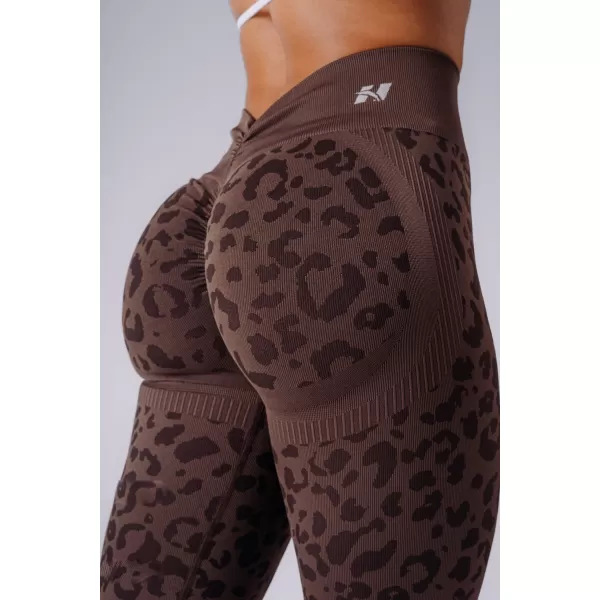  Dámské legíny NEBBIA PRIMAL 849 DARK BROWN LEOPARD 