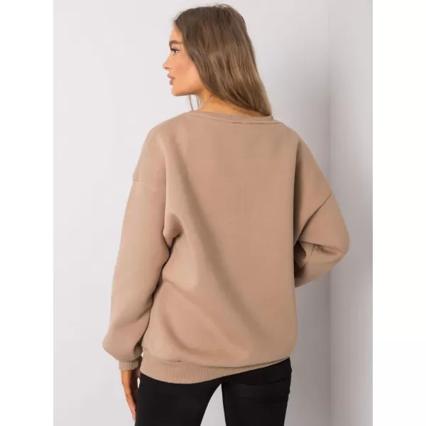  Dámská mikina EX MODA EM-BL-617-1.34X DARK BEIGE 