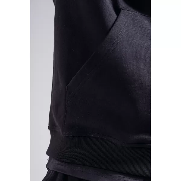  Mikina na zip s vyšívaným logem NEBBIA PRIMAL 884 BLACK 