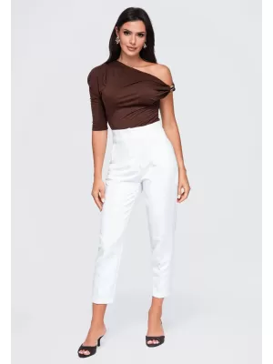 Dámské triko OMBRE OW-TS-E0075 BROWN