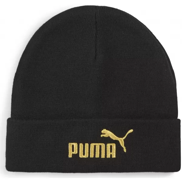  Čepice PUMA ESS GOLD NO.1 LOGO MID CROWN BEANIE 02757501 PUMA BLACK 