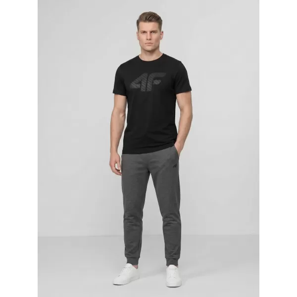  Pánské triko 4F 4FWMM00TTSHM3342 DEEP BLACK 