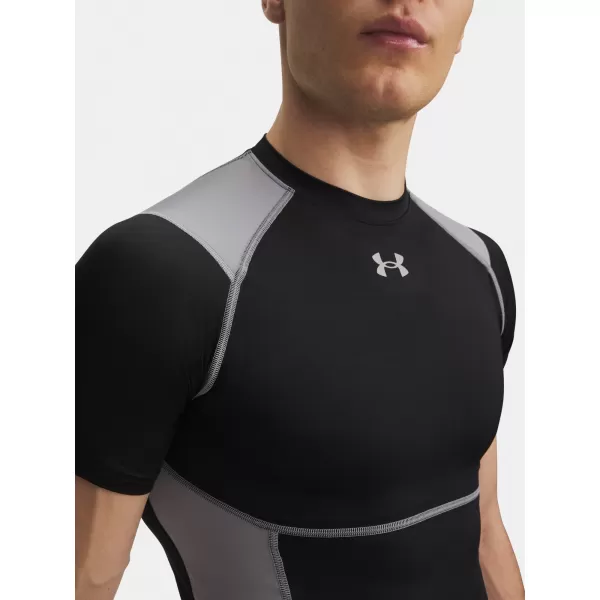  Pánské triko UNDER ARMOUR UA HG ELITE COMP SS 6015382-008 ČERNÁ 