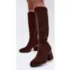 Dámské kozačky S.BARSKI HY62-8122 CHOCOLATE