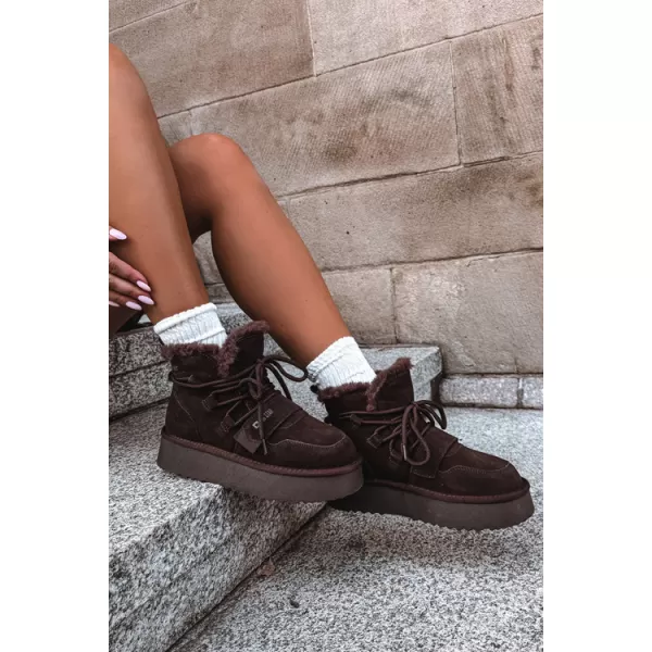  Dámské sněhule BIG STAR SHOES UU274316 BROWN/BEIGE SHADOWS 