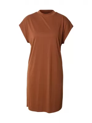 Dámské šaty URBAN CLASSICS TB2598 CINNAMON BROWN