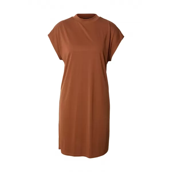  Dámské šaty URBAN CLASSICS TB2598 CINNAMON BROWN 