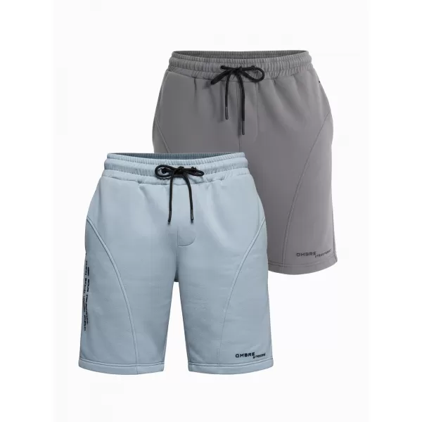 Pánský set kraťas OMBRE Z127 LIGHT BLUE/GREY 