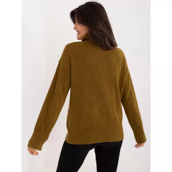  Dámský svetr WOOL FASHION ITALIA AT-SW-2342-1.35 OLIVE 