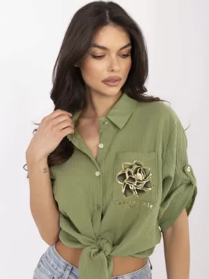 Dámská košile ITALY MODA DHJ-KS-8595-1.66 KHAKI