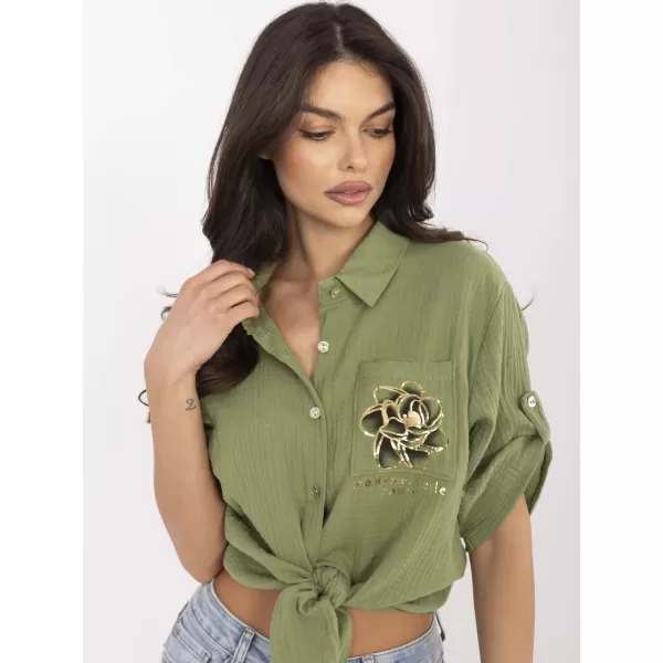  Dámská košile ITALY MODA DHJ-KS-8595-1.66 KHAKI 