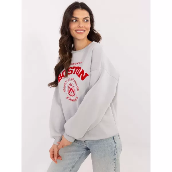  Dámská mikina MY RED LIPS EM-BL-617-15.55P LIGHT GREY 