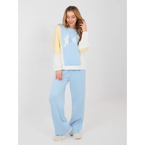  Dámská tepláková souprava RUE PARIS IT-KMPL-22210.95 LIGHT BLUE 
