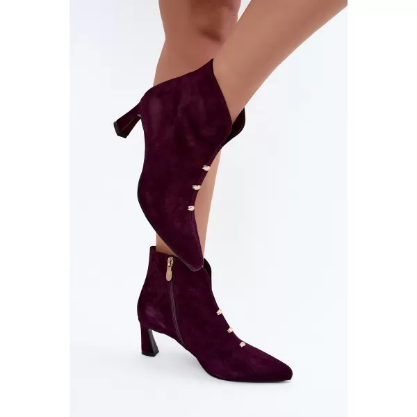  Dámské kotníkové boty D&A CR62-3496 PLUM 