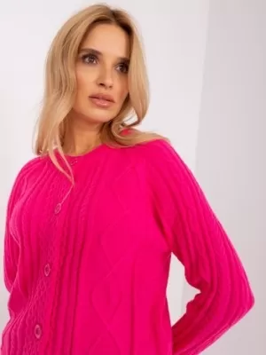 Dámský svetr WOOL FASHION ITALIA AT-SW-2346-2.99P DARK PINK