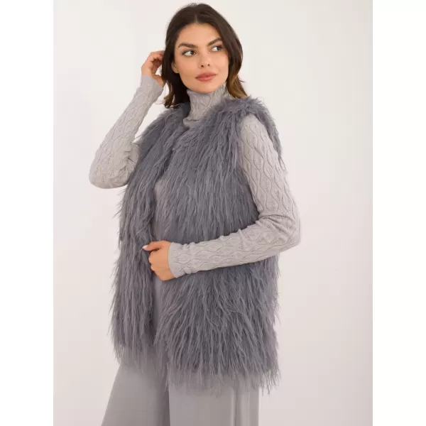  Dámská vesta WOOL FASHION ITALIA AT-KZ-2349-1.21 DARK GREY 