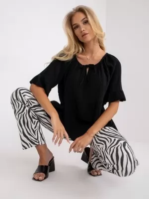 Dámská halenka OCH BELLA TW-BZ-BI-90013.27X NOIRE