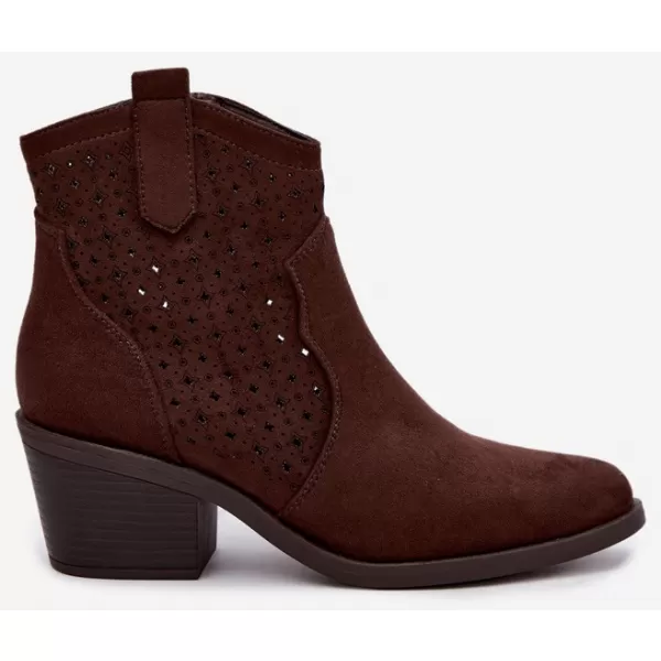  Dámské boty S.BARSKI HY62-8149 CHOCOLATE 