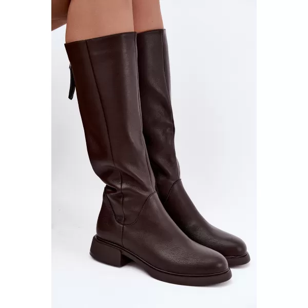  Dámské kozačky S.BARSKI JC62-1036 BROWN 