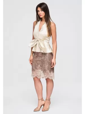Dámská blůza LARICA OW-TS-E0051 CREAM