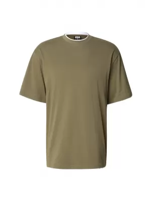 Pánské tričko URBAN CLASSICS TB029A-00824 OLIVE/WHITE