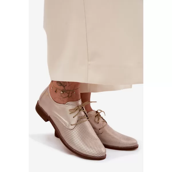  Dámské polobotky ZAZOO 4238/HOGL GOLD 