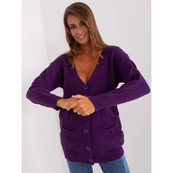  Dámský svetr WOOL FASHION ITALIA AT-SW-2241.36P DARK PURPLE 