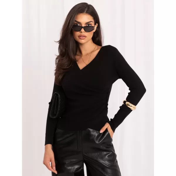  Dámský svetr ITALY MODA IR-SW-57851.80 BLACK 