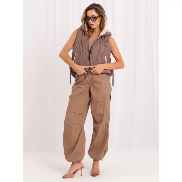  Dámská vesta FACTORY PRICE MBM-KZ-2302.27 BROWN 
