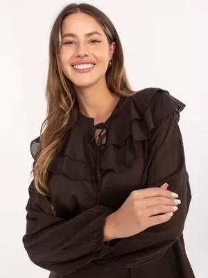 Dámská halenka ITALY MODA MI-BZ-92335.56 BROWN