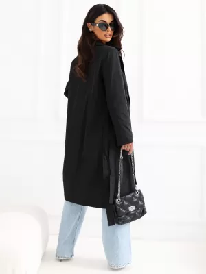 Dámský kabát RUE PARIS IT-PL-FL8808.01 BLACK