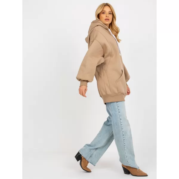  Dámská mikina EX MODA EM-BL-694.20X DARK BEIGE 