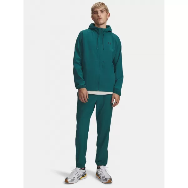  Pánské tepláky UNDER ARMOUR VIBE WOVEN JOGGER 1386557-338 ZELENÁ 