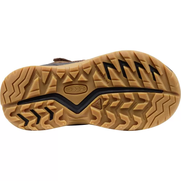  Dětské kotníkové boty KEEN HIGHTRAIL MID WP CHILDREN DARK EARTH/GARNET 