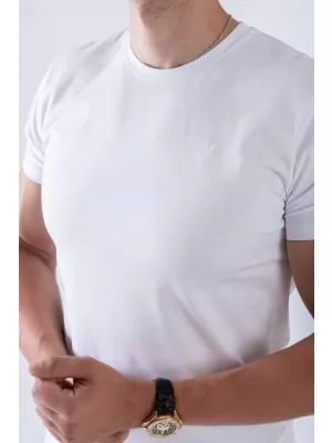 Pánské trička NEBBIA MIKE MUSCLE FIT 158 WHITE