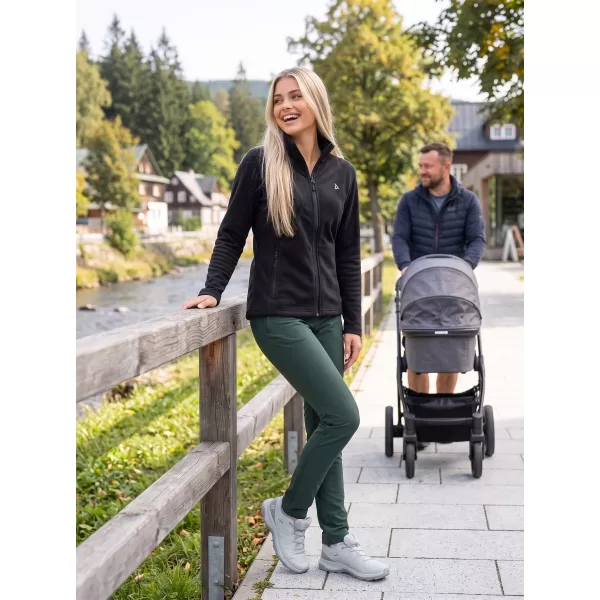  Dámská fleece mikina ALTISPORT ALW002853 ČERNOSTŘÍBRNÁ 