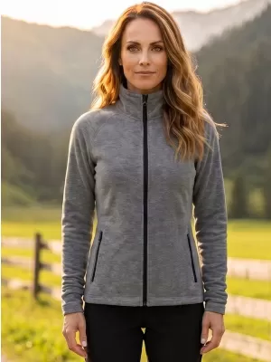 Dámská micro fleece mikina MALFINI FACTOR 853 ČERNÝ MELÍR