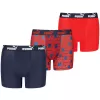 Dětské boxerky PUMA ELEMENTS BOYS PRINTED BOXERS 3P 93896702 NAVY/RED