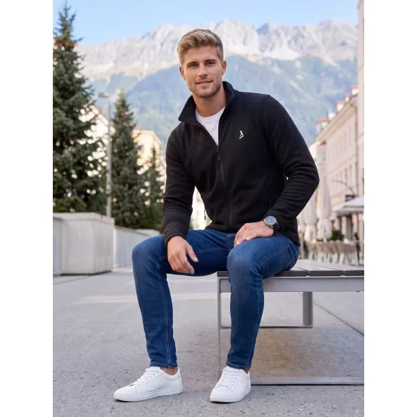  Pánská fleece mikina ALTISPORT ALM002852 ČERNOSTŘÍBRNÁ 