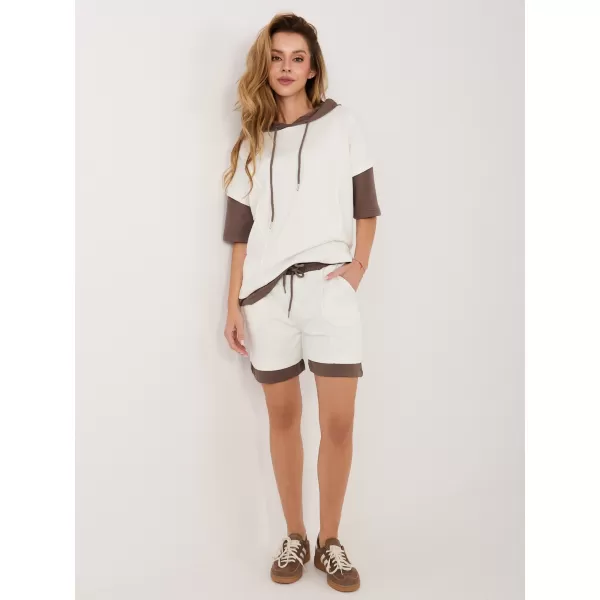  Dámský komplet RUE PARIS RV-KMPL-A1309.74 WHITE/BROWN 