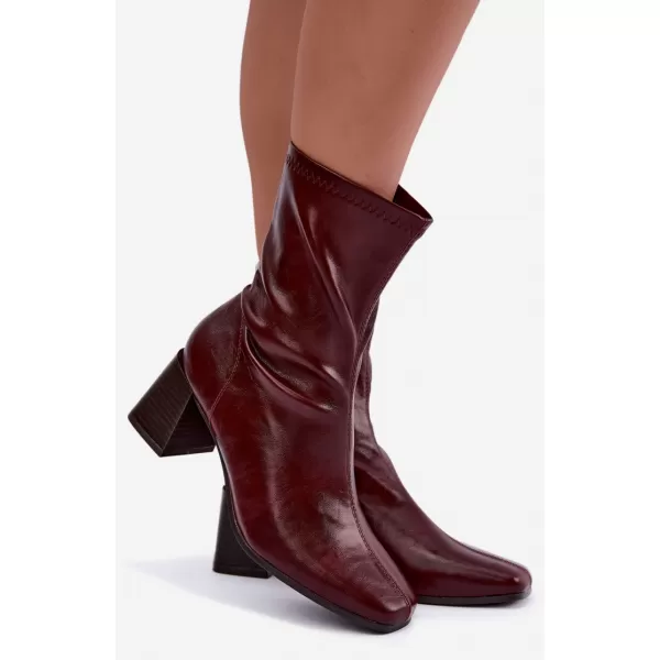  Dámské kotníkové boty BOTO D-332 BURGUNDY 