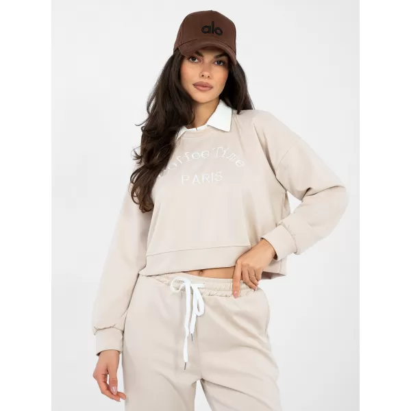  Dámská tepláková souprava ITALY MODA IT-KMPL-22212.85 LIGHT BEIGE 