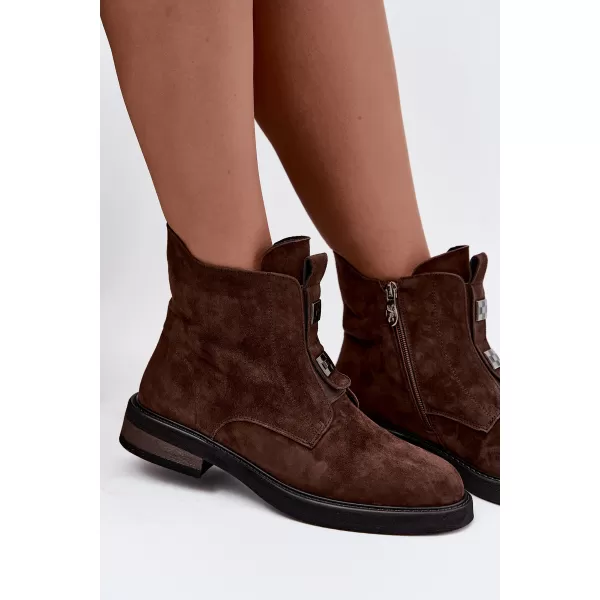  Dámské kotníkové boty D&A CR62-3335 BROWN 