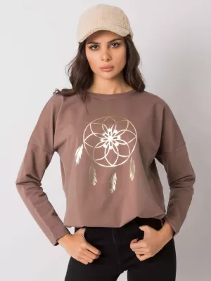 Dámská halenka RUE PARIS RV-BZ-7200.30P BROWN