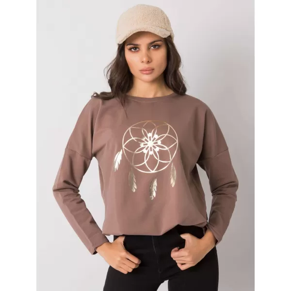  Dámská halenka RUE PARIS RV-BZ-7200.30P BROWN 